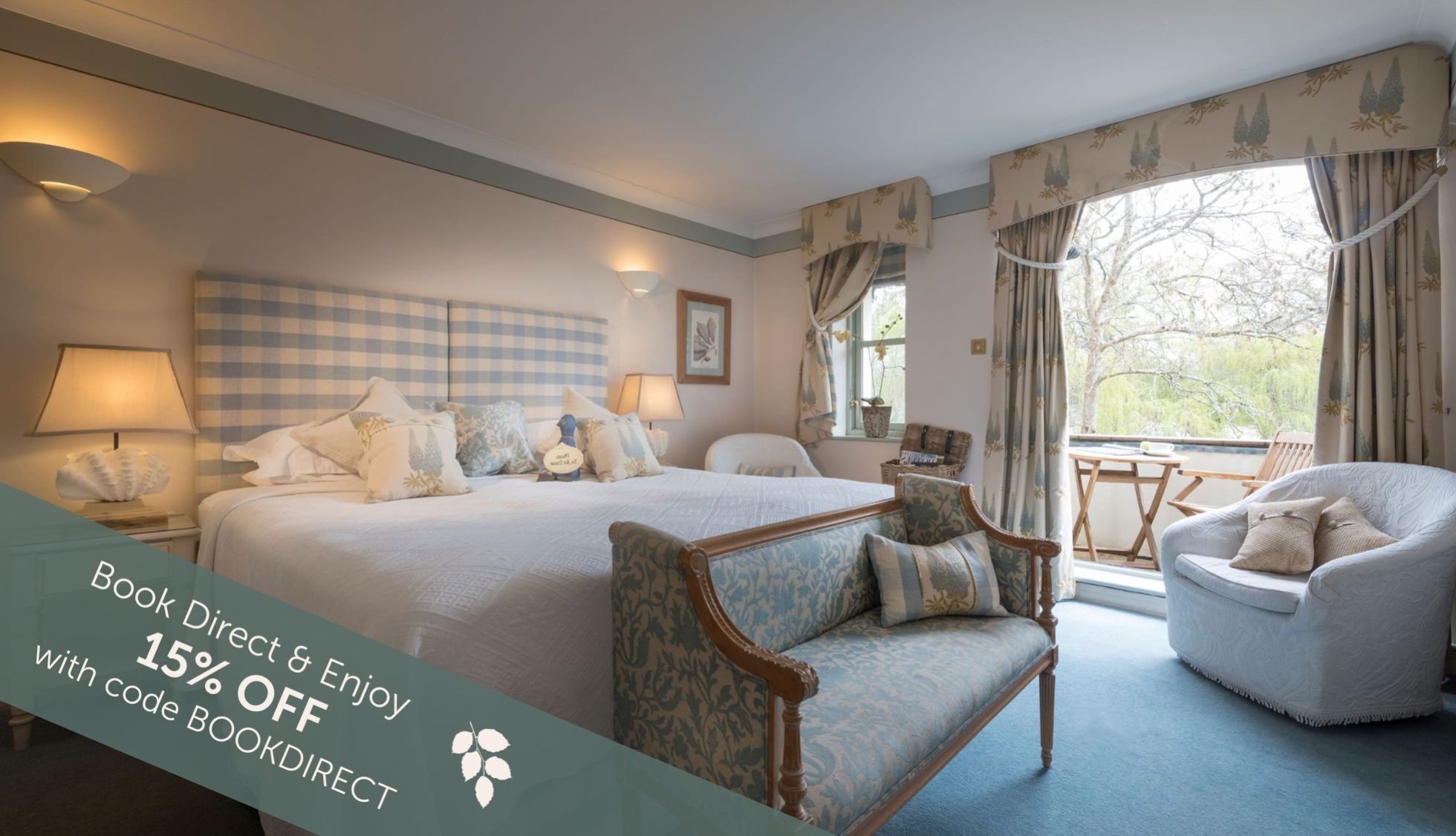 Bedroom at The Old Mill in the New Forest near Lymington