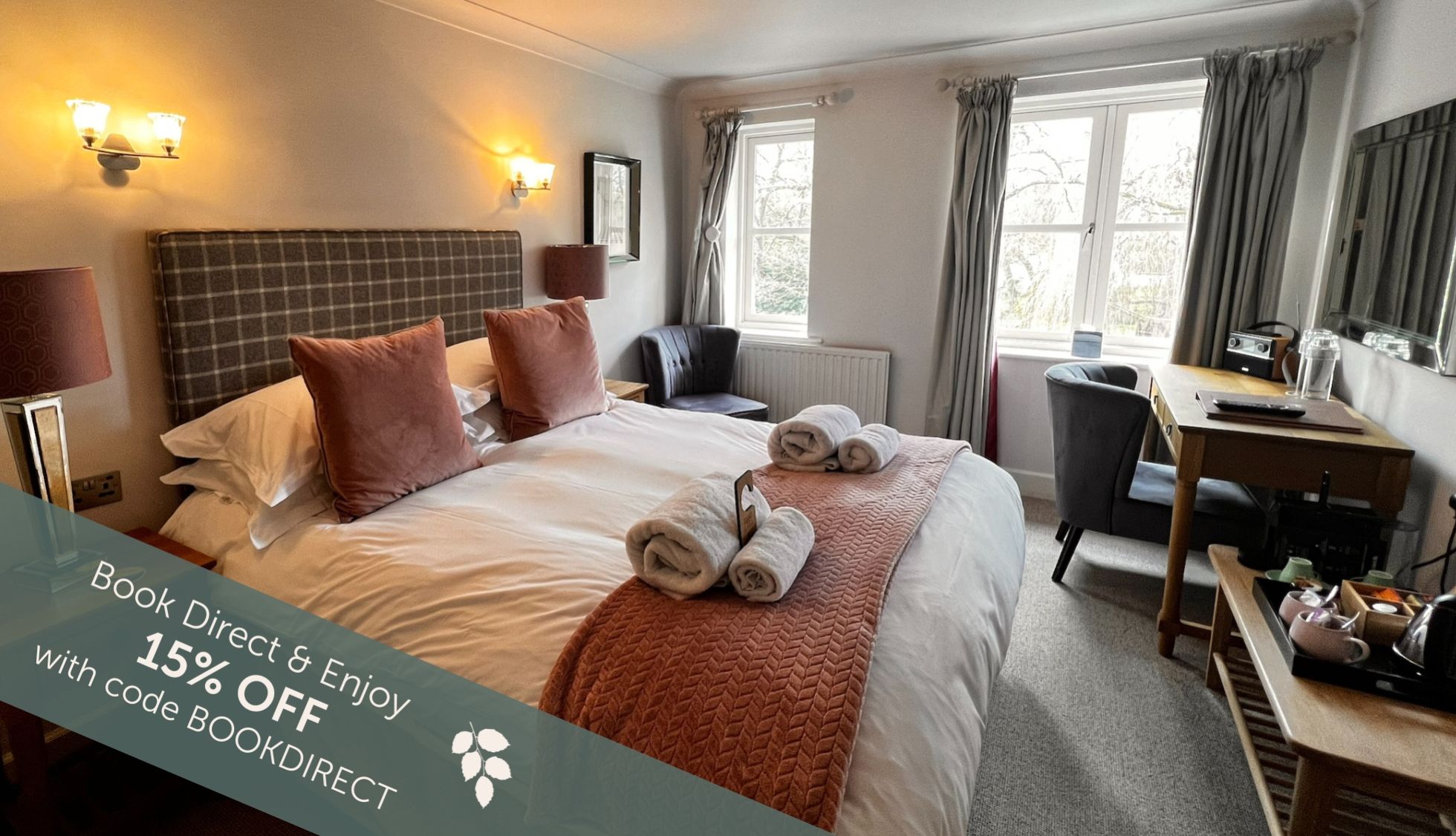 Bedroom at The Old Mill in the New Forest near Lymington